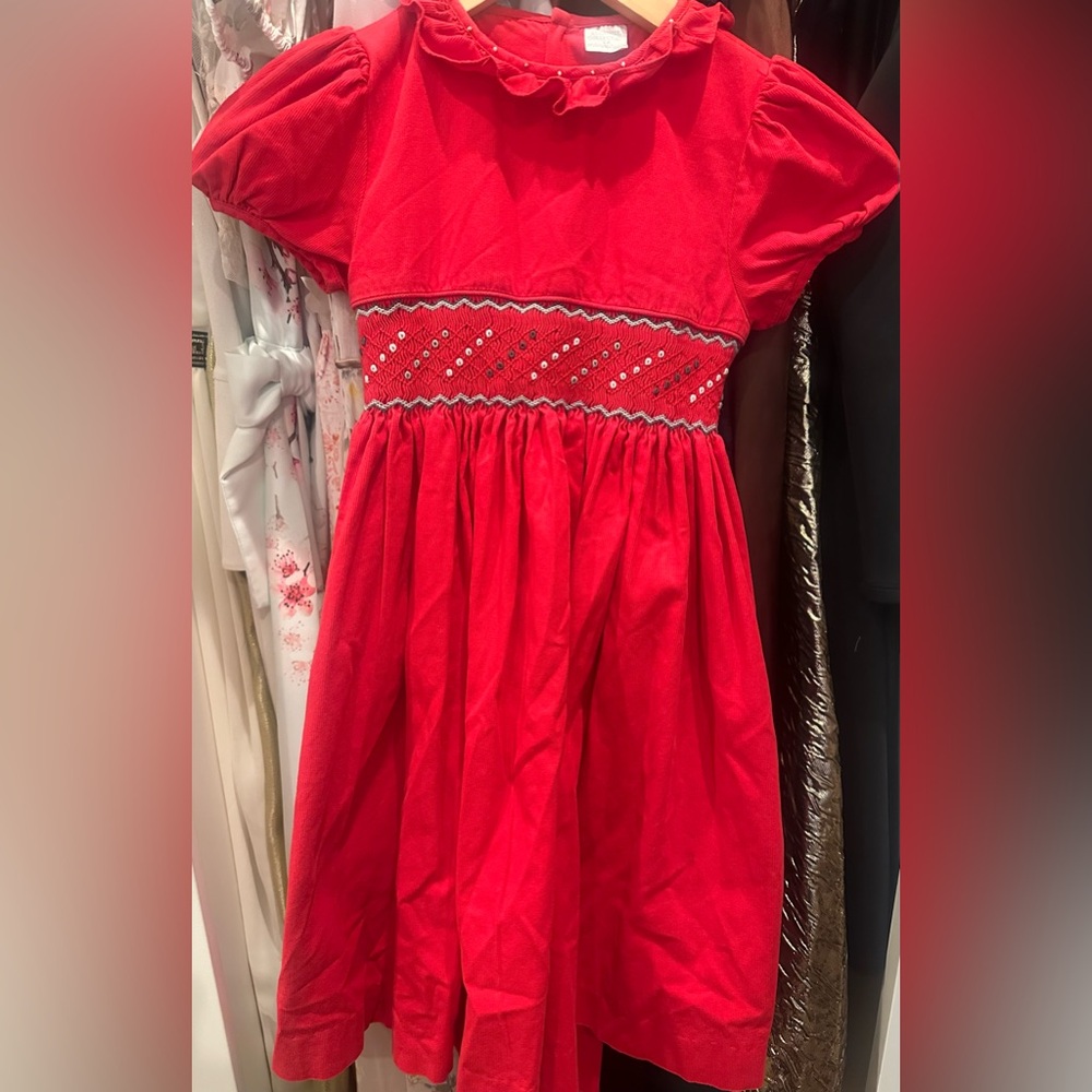 Edgehill Collection red corduroy dress